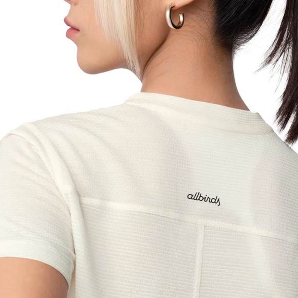 NWT $58 allbirds Women's Natural Run Short Sleeve Tshirt White - Picture 5 of 5